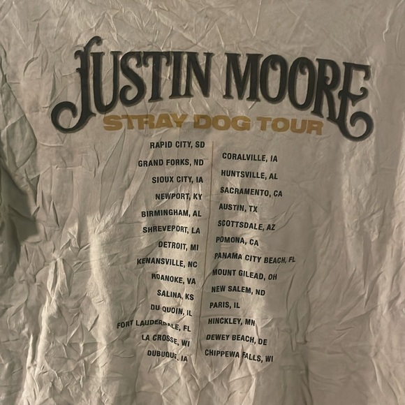 JUSTIN MOORE TEE SHIRT TOUR - Picture 4 of 5